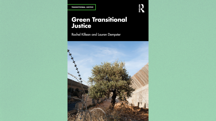 Tree surrounded by razor wireand a wall